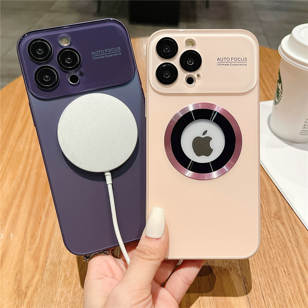 Luxury Glass Lens Camera Protection Case For iPhone 14 Pro Max 13 12 11 Logo Hole For Magsafe Magnetic Wireless Charging Cover
Luxury Glass Lens Camera Protection Case For iPhone 14 Pro Max 13 12 11 Logo Hole For Magsafe Magnetic Wireless Charging Cover