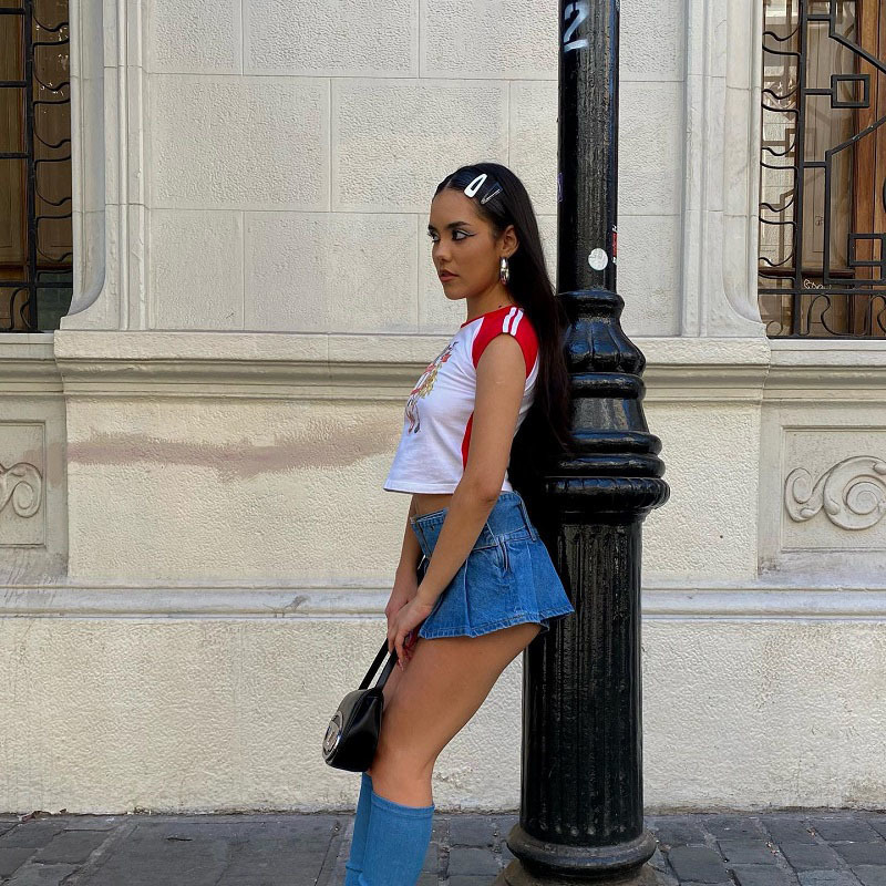 Women's T-Shirt Aesthetic Hip Hop Cartoon Letter Tee Tops Streetwear Gothic Harajuku T-shirt Vintage Crop Top Women 2000s Y2K clothes 230615