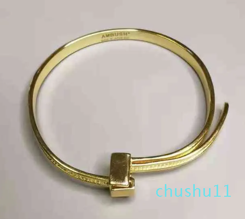 2023 New Ambush Hip Hop Chain Simple Personality 925 Sterling Silver Easy Pull Bracelet Niche Fashion Adjustable Personal Gift