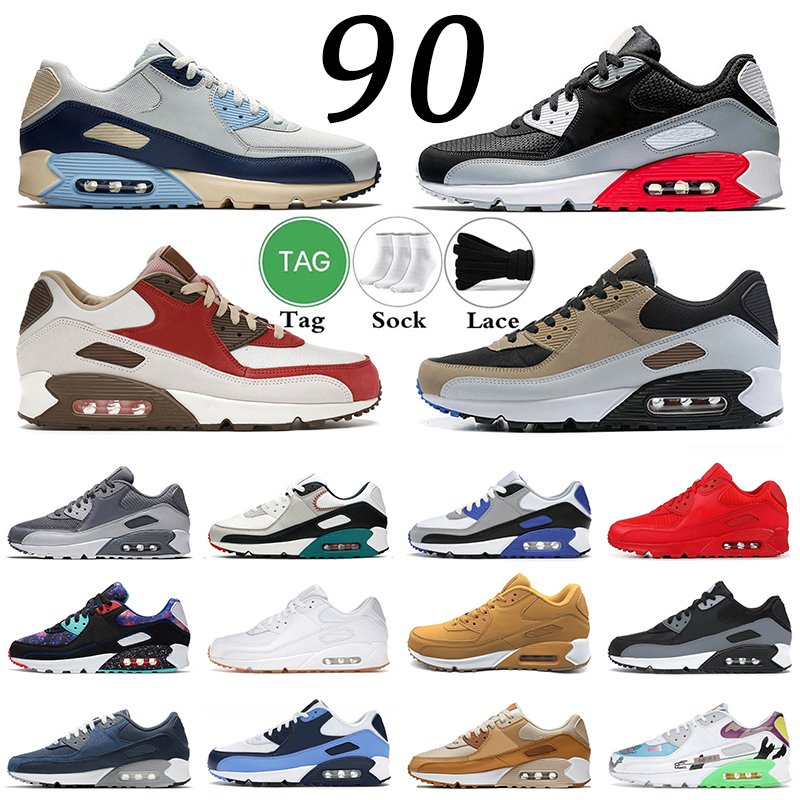 Designer Sports 90 Running Shoes Big Size 13 Black White Gum air 90s Blue Void 90s Caramel Peace Love Viotech Be True Mens Women Trainers Sneakers Eur 36-46