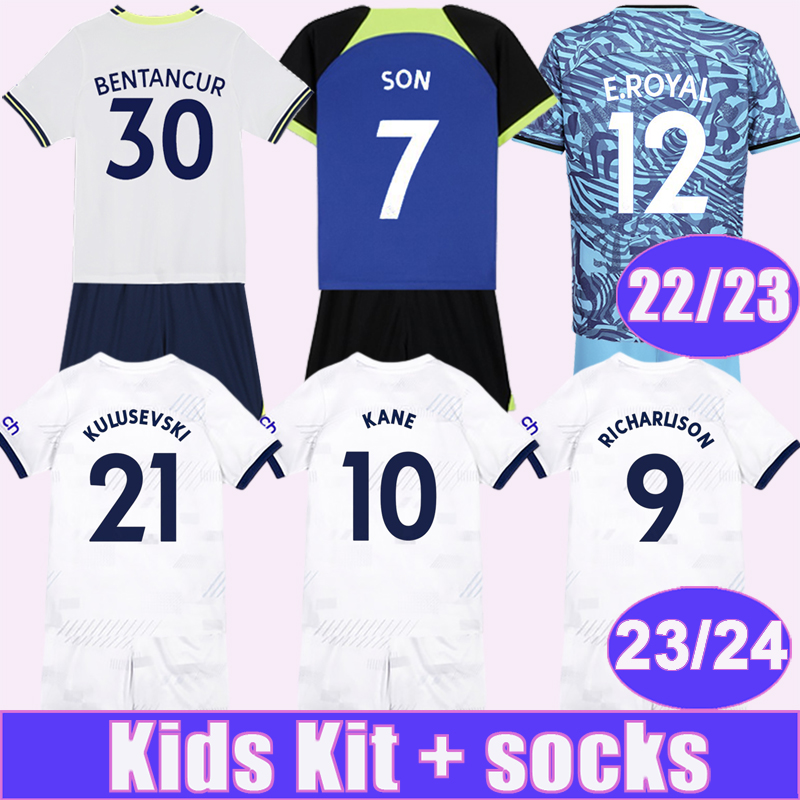 2023 24 SANCHEZ SON Kid Kit Soccer Jerseys 22 23 HOJBJERG SANCHEZ ROMERO BENTANCUR Home White Away 3rd Child Football Shirt KANE Short Uniforms, Tz9528 22 23 home no socks
2023 24 SANCHEZ SON Kid Kit Soccer Jerseys 22 23 HOJBJERG SANCHEZ ROMERO BENTANCUR Home White Away 3rd Child Football Shirt KANE Short Uniforms, Tz9528 22 23 home no socks