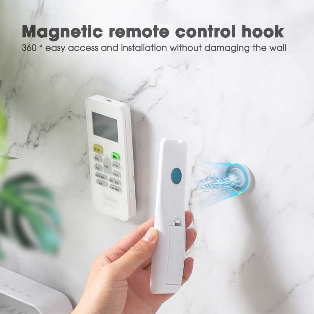 Update New 2-6Pcs Strong Magnetic Hooks Wall Mount Magnet Holder For Fridge Sticker Remote Control Multi-Purpose Storage Organizer Hook