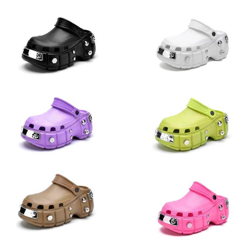 Top Designer Thick Sole Slide Slippers Birkenstock Foam Runners Pantoufle Rubber Flat Bottomed High Heels Men Women Sandals 35-44