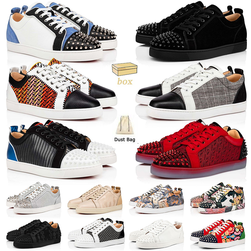 Designer OG Red Bottoms Heels Woman Mens Low Flat Sneakers Big Size 13 Top Leather Spikes Rivets Graffiti Glitter Sueded Loafer Famous Boot Trainers With Box
Designer OG Red Bottoms Heels Woman Mens Low Flat Sneakers Big Size 13 Top Leather Spikes Rivets Graffiti Glitter Sueded Loafer Famous Boot Trainers With Box