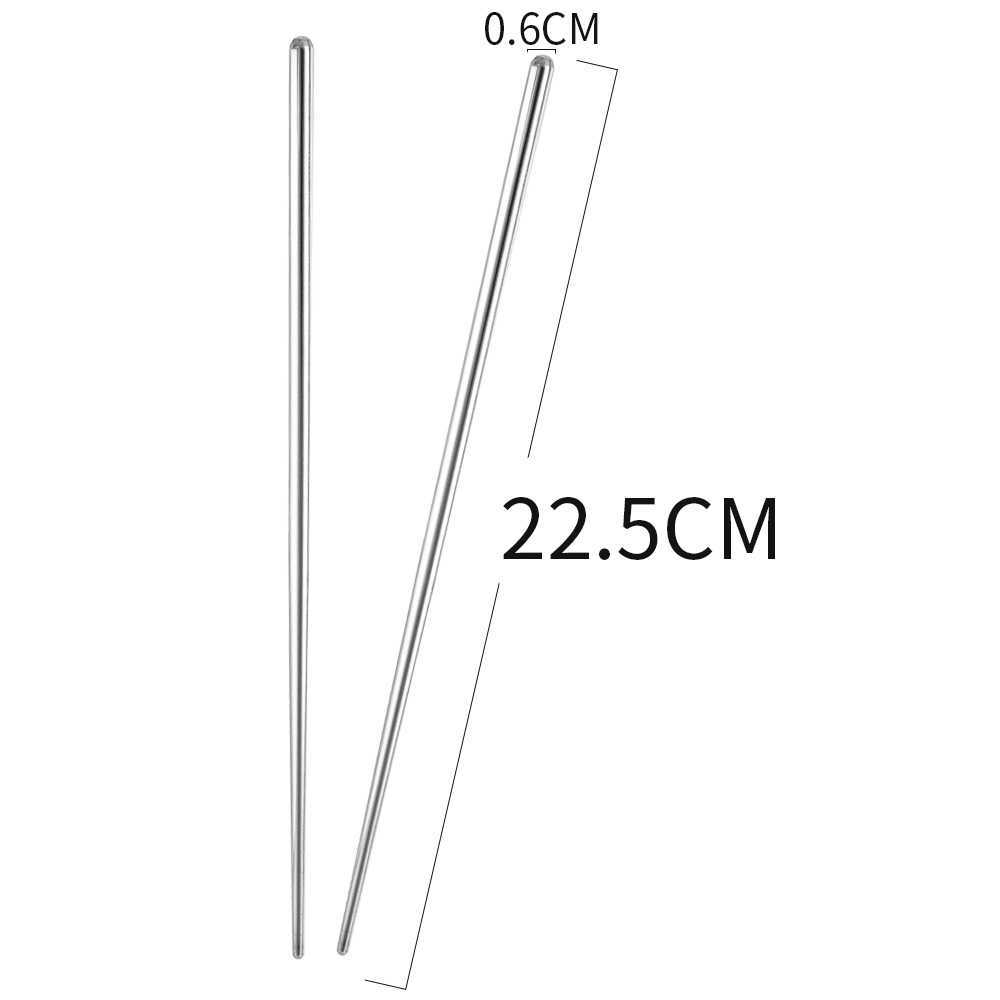 Update New 5Pairs Stainless Steel Set Reusable Non-Slip Chinese Chopsticks For Sushi Food Household Kitchen Tableware Supplies