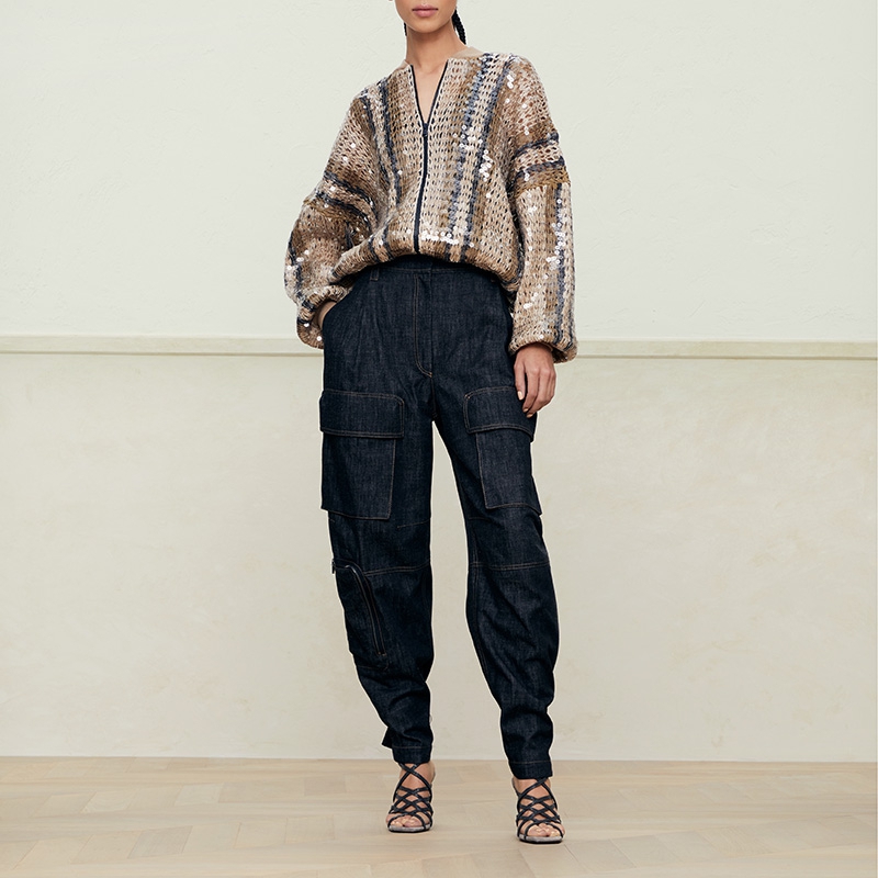Women Jackets Brunello Cucinelli Spring Linen Stripe Embroidered Zipper Long Sleeve Pilot Jacket Coat, Brown
Women Jackets Brunello Cucinelli Spring Linen Stripe Embroidered Zipper Long Sleeve Pilot Jacket Coat, Brown