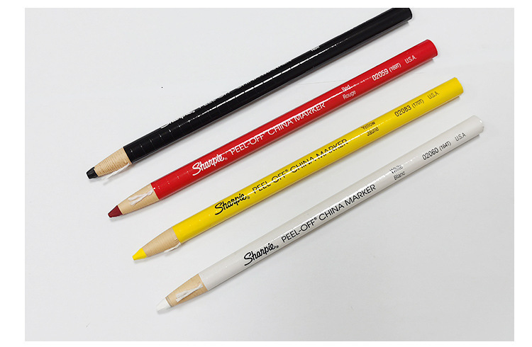 Pencils 12pcs Sharpie PEEL-OFF Color Pencils Marker China Marker Paper Roll Crayon Marks on Metal Glass Easily Cleanly with A Damp Cloth 230614