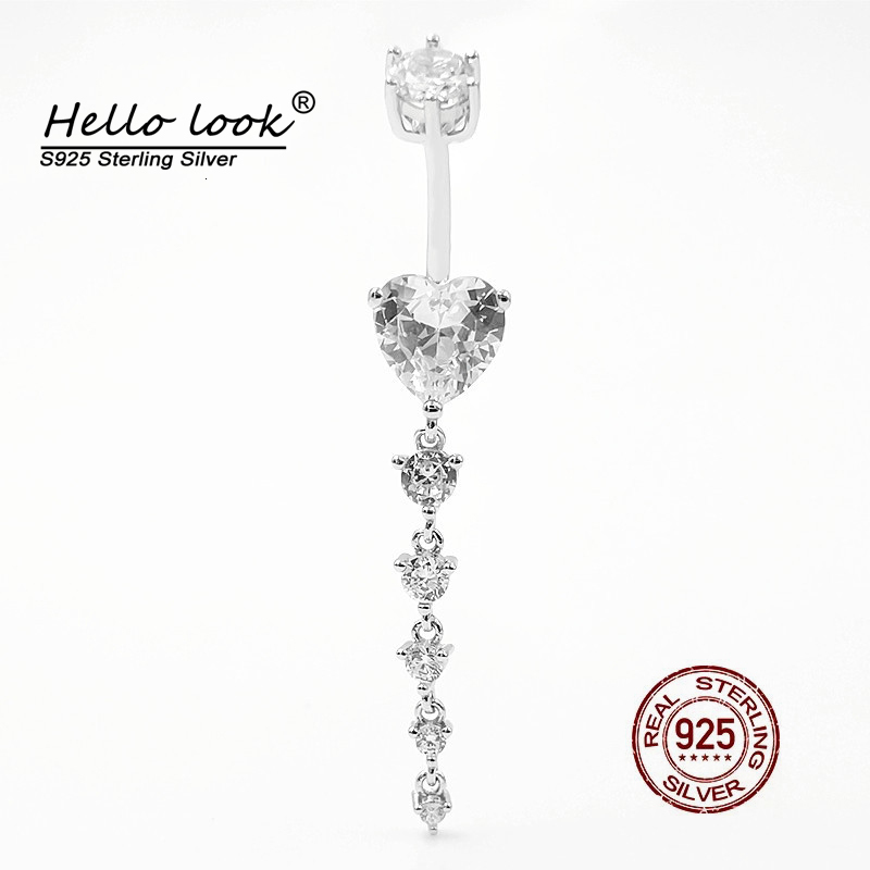Nose Rings Studs HelloLook Long Zircon Dangle Navel Piercing for Women 925 Sterling Silver Belly Button Ring Sexy Crystal Body Jewelry 230614
Nose Rings Studs HelloLook Long Zircon Dangle Navel Piercing for Women 925 Sterling Silver Belly Button Ring Sexy Crystal Body Jewelry 230614