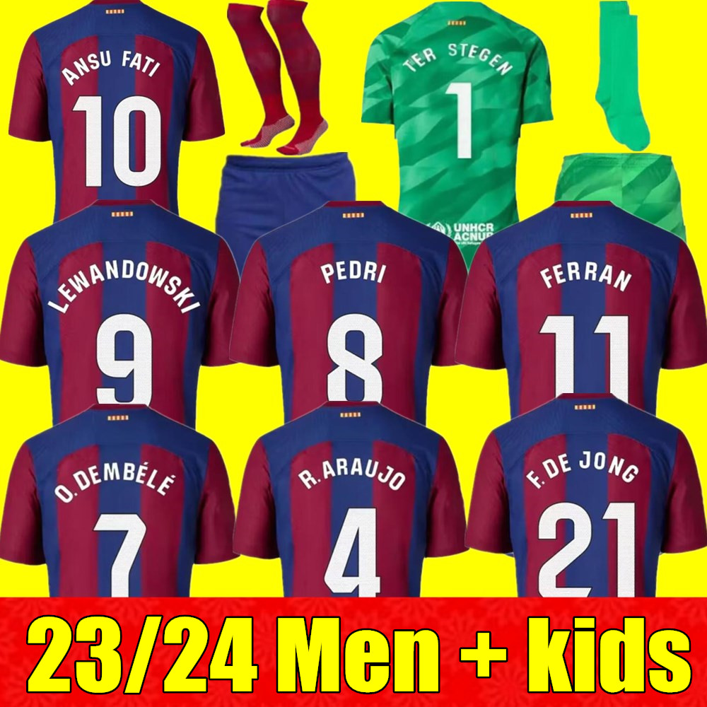 23 24 PEDRI LEWANDOWSKI soccer jersey GAVI camiseta de futbol FERRAN 2023 2024 FC ANSU FATI RAPHINHA barcelona DEST football shirt men barca kit kids equipments, 22/23 adult 3rd+league patch
23 24 PEDRI LEWANDOWSKI soccer jersey GAVI camiseta de futbol FERRAN 2023 2024 FC ANSU FATI RAPHINHA barcelona DEST football shirt men barca kit kids equipments, 22/23 adult 3rd+league patch