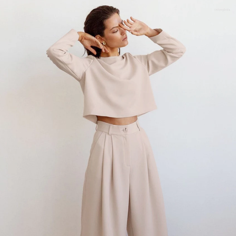 Women's Two Piece Pants BeeHouse Set Outfits Tops Conjunto Mujer Dos Piezas Feminino Shirts For Women Komplety Damskie Ensemble Pantalon