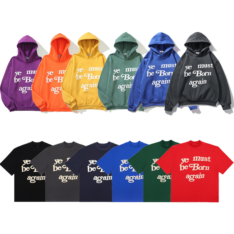 Wests Men Hoodies CPFM YE MUST BE BORN AGAIN Letter Printed Hip Hop Sweatshirts Hooded Mens Kanyes Womens shirts Hoodie Felpe Uomo, 26