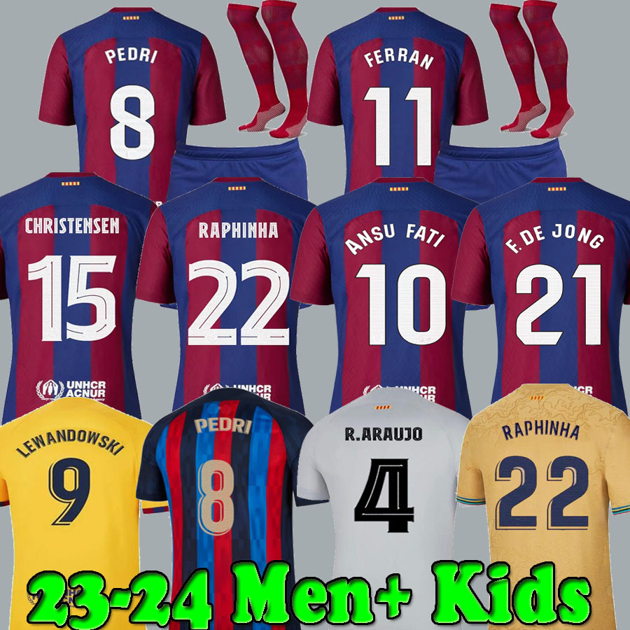 23 24 soccer jersey barcelonas Gundogan ANSU FATI PEDRI Kounde LEWANDOWSKI Camisetas de football Raphinha GAVI 2023 2024 ADAMA FERRAN shirt BARCAS men kids set, 23 24 home 1 patch
23 24 soccer jersey barcelonas Gundogan ANSU FATI PEDRI Kounde LEWANDOWSKI Camisetas de football Raphinha GAVI 2023 2024 ADAMA FERRAN shirt BARCAS men kids set, 23 24 home 1 patch