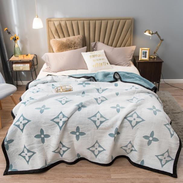 Blanket Wholesale Thickened Mink Fur Fabric Double Flannel Air Conditioning Blanket Bed Sheet Raschel Sofa Cover Blanket Top Quality Best quality