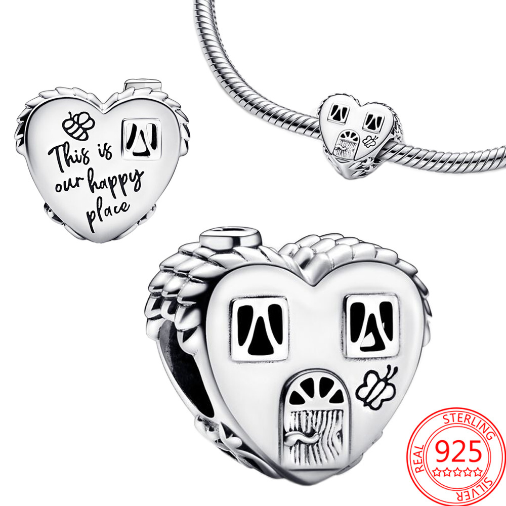 925 Sterling Silver Charm Pendant, Dress, Pearl, Compatible With The Bracelet, Boutique Necklace, Free Delivery