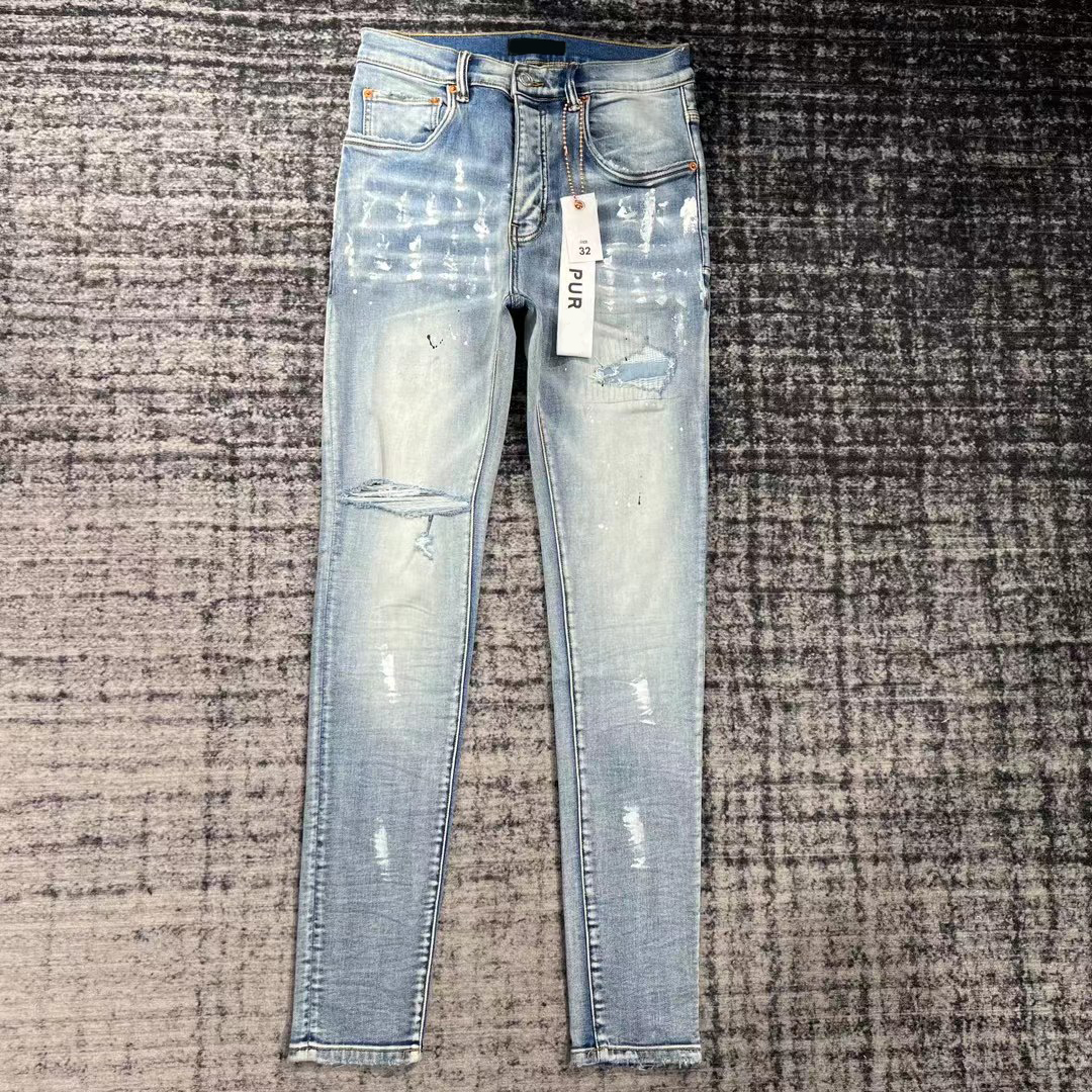 Image of Jeans Purple Jeans Designer Jeans Mens Jeans Black Jeans Denim Tears Ripped Jeans Straight Regular Jeans Washed Old Jeans Long Jeans Fashion