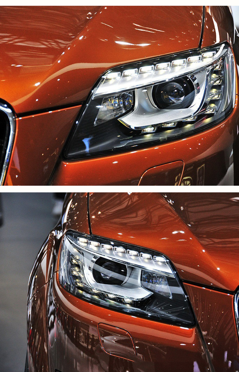 Car Styling for AUDI Q7 Headlights 2006-20 15 Upgrade LED Headlight DRL High Low Beam Bi LED Head Lamp Accessories