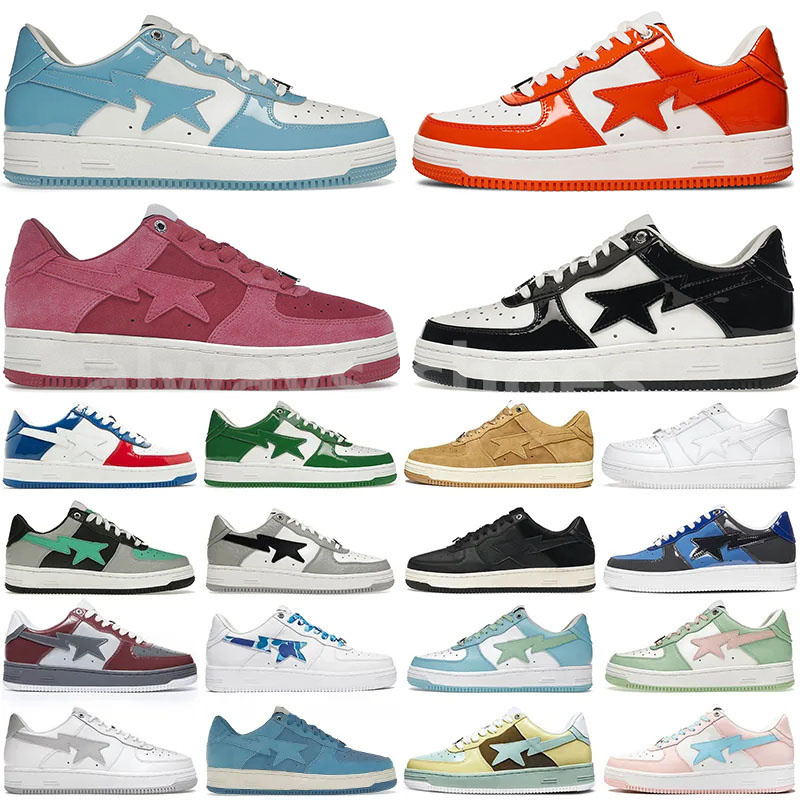 Bapesta Sta Low men women Casual Shoes Designer Nigo Bathing Apes mens sneaker Grey Black Patent Leather Green White ABC Camo Blue Pink Suede women sneakers GAI A14, # 2 
Bapesta Sta Low men women Casual Shoes Designer Nigo Bathing Apes mens sneaker Grey Black Patent Leather Green White ABC Camo Blue Pink Suede women sneakers GAI A14, # 2