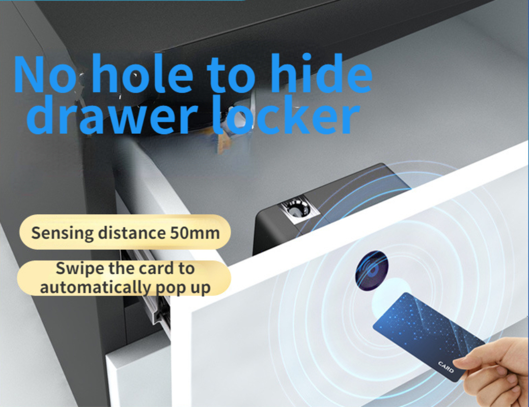 Door Locks Keyless Invisible Drawer Door Lock IC Card TTlock App NFC Unlock Cabinet Locker Smart Electronic Furniture Wooden Door Locks 230614
