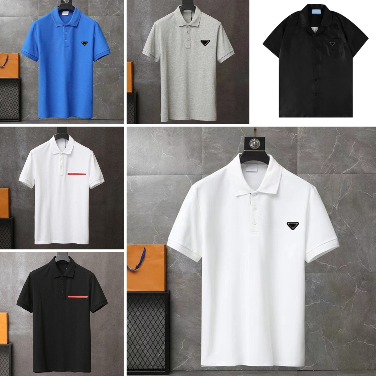 Summer fashion Top men's Polo shirt Advanced casual party T-shirt pure cotton comfortable trend print luxury