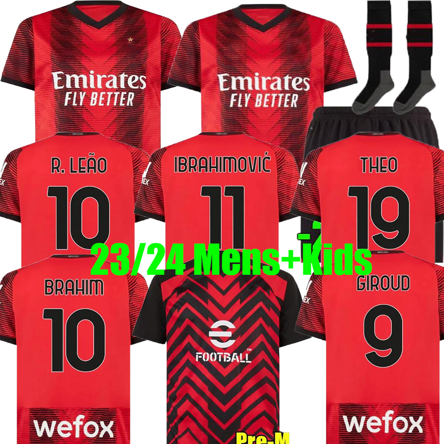 23/24 AC MILANS IBRAHIMOVIC GIROUD Soccer Jerseys 2023 THEO BRAHIM TONALI 4th Shirt ROMAGNOLI R.LEAO S.CASTILLEJO KESSIE SAELEMAEKERS Football, 23-24 home
23/24 AC MILANS IBRAHIMOVIC GIROUD Soccer Jerseys 2023 THEO BRAHIM TONALI 4th Shirt ROMAGNOLI R.LEAO S.CASTILLEJO KESSIE SAELEMAEKERS Football, 23-24 home