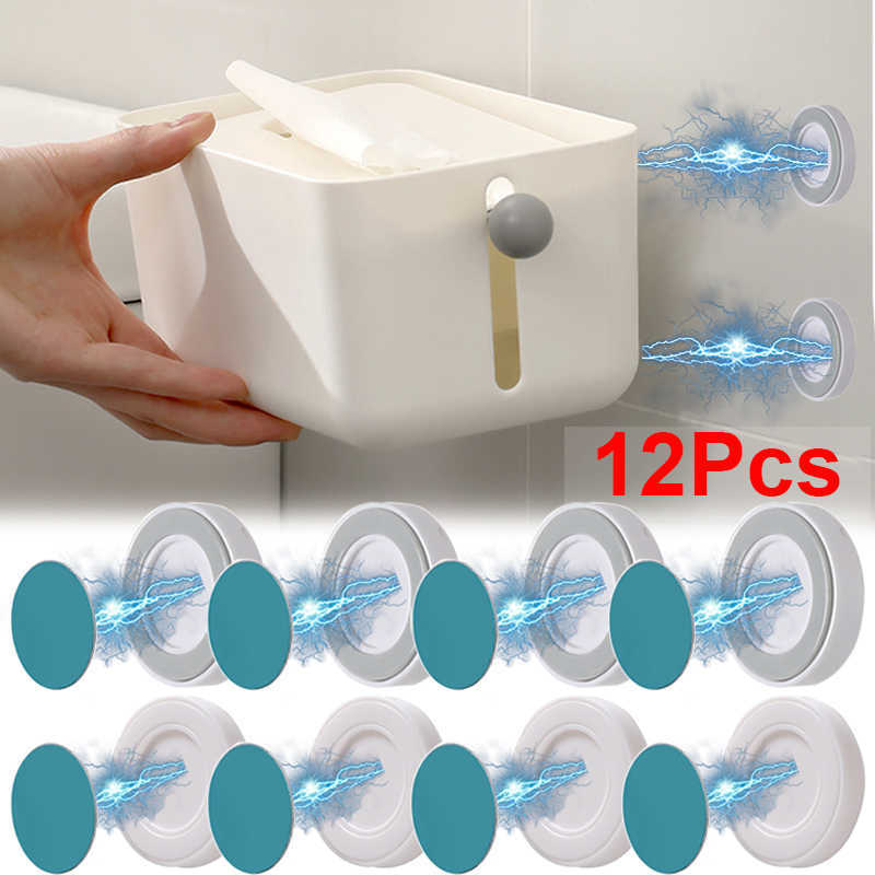 Update New 2-6Pcs Strong Magnetic Hooks Wall Mount Magnet Holder For Fridge Sticker Remote Control Multi-Purpose Storage Organizer Hook