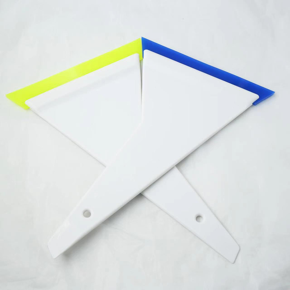 Handle Tint Squeegee for Car Window Tint & PPF Installation | Professional Triangle Hard Rubber Scraper for Scratch-Free Application, Glass Cleaning &