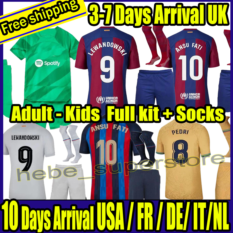 23 24 Full Kit sets Camisetas de football MEMPHIS PEDRI ADAMA AUBA LEWANDOWSKI soccer jersey FERRAN ANSU FATI GAVI F. DE JONG DEST Adult kids with socks BARCELONAS, 23-24 home
23 24 Full Kit sets Camisetas de football MEMPHIS PEDRI ADAMA AUBA LEWANDOWSKI soccer jersey FERRAN ANSU FATI GAVI F. DE JONG DEST Adult kids with socks BARCELONAS, 23-24 home