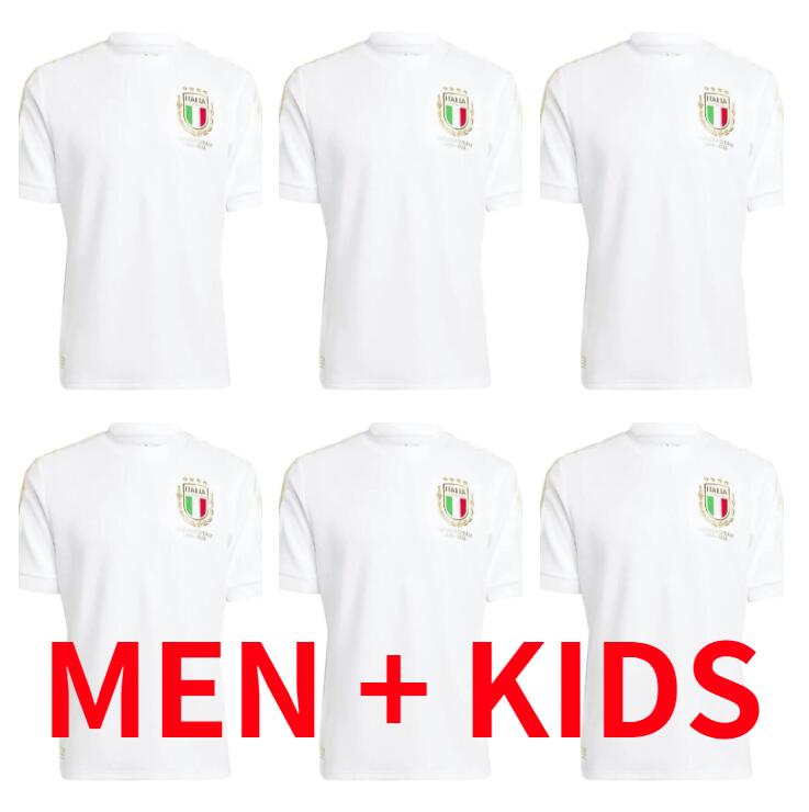 23/24 Italia CHIESA Soccer Jerseys 2023 125-Years Anniversary home Italy RASPADORI VERRATTI BARELLA Shirt TOTTI LORENZO POLITANO special MIRETTI Football uniform