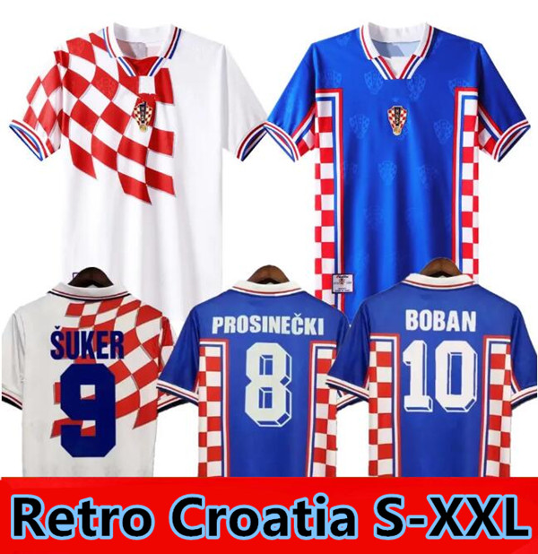 1998 Home Away SUKER Retro jerseys Boban Croatia Soccer jerseys vintage classic Prosinecki football shirt SOLDO STIMAC TUDOR MATO BAJIC maillot de foot, 1998 away
1998 Home Away SUKER Retro jerseys Boban Croatia Soccer jerseys vintage classic Prosinecki football shirt SOLDO STIMAC TUDOR MATO BAJIC maillot de foot, 1998 away