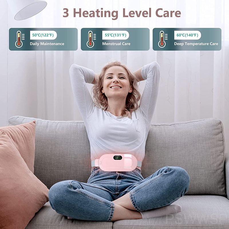Slimming Belt Menstrual Heating Pad Smart Warm Belt Relief Waist Pain Cramps Vibrating Abdominal Massager Electric Waist Belt Device 230615
