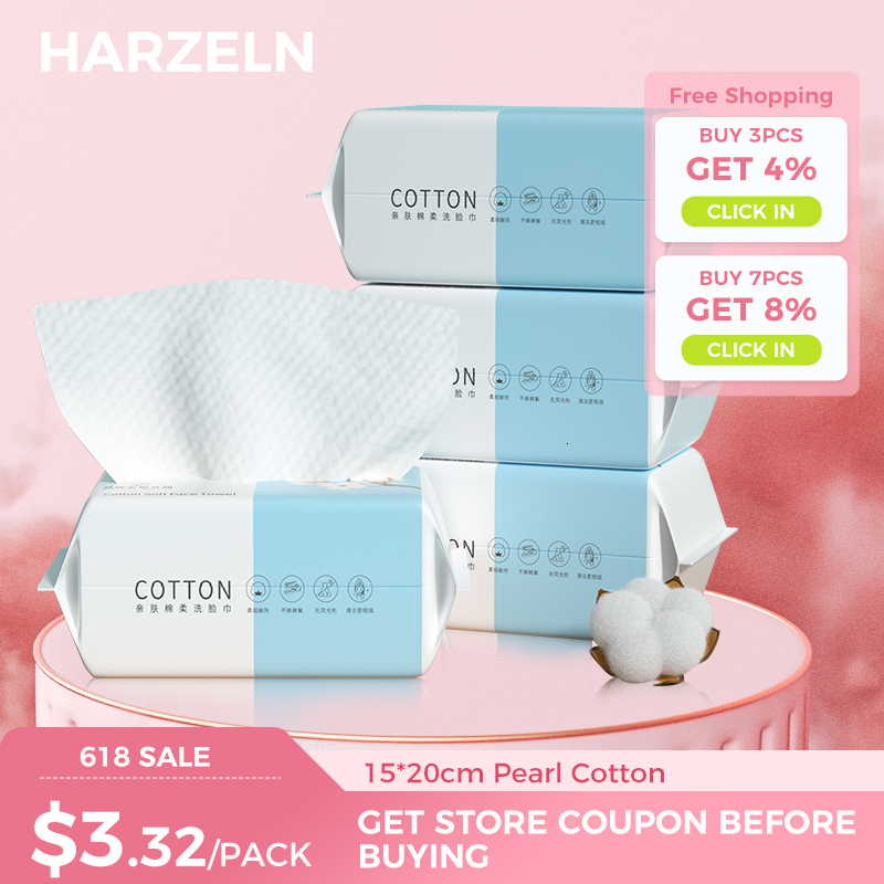 Tissue 400 Sheets Disposable Face Towel Soft Washcloths Cleansing Cotton Tissue Wet Dry Wipes Makeup Remover Towel for Skincare 230615