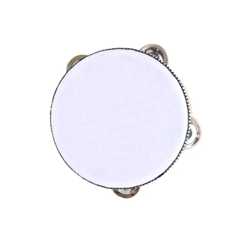 Drum Inches 6 Bell Hand Held Tambourine Birch Metal Jingles Kids School Musical KTV Party Percussion Toy 1011