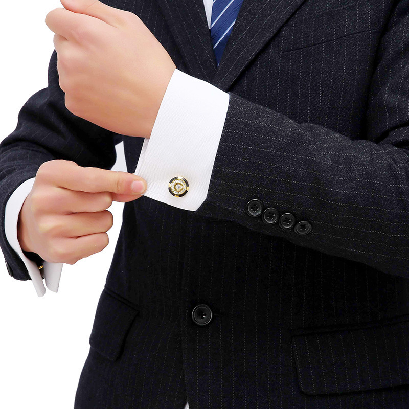 Cuff Links Crystal Series Business Cufflinks Personality Men Daily Banquet Wedding Jewelry Gifts French Shirt Cuff Links Golden 23