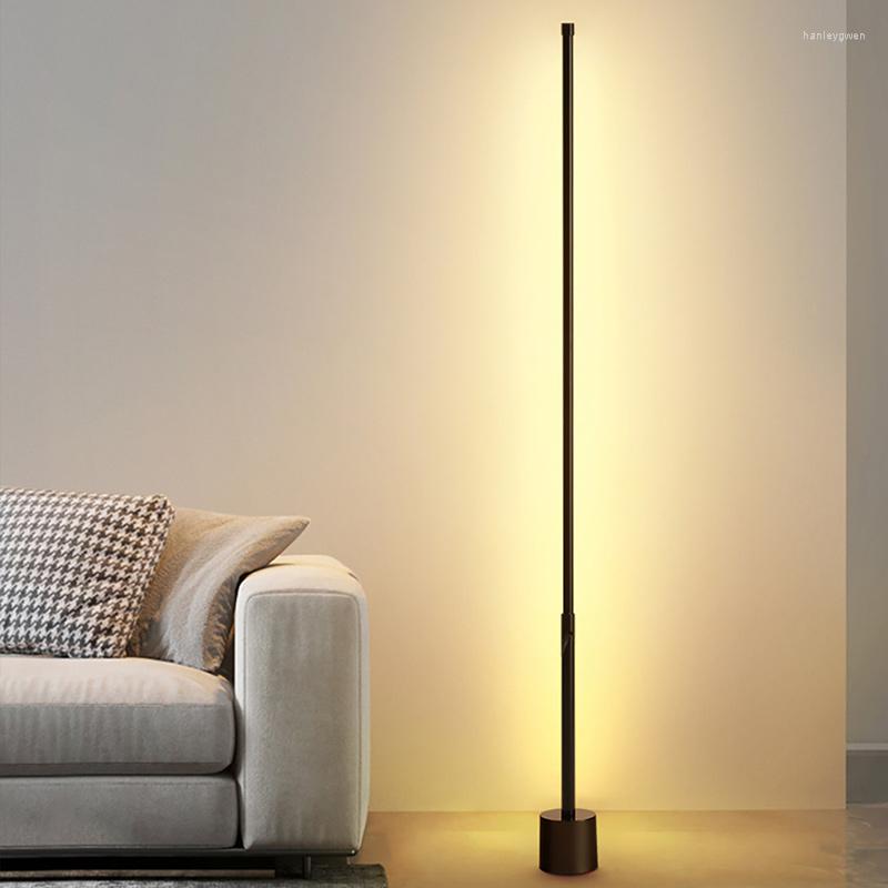 Lamps Floor Nordic LED Acrylic Standing Wall Corner Ambient Lighting Fixture For Living Room Study Bedroom Vertical Illumination