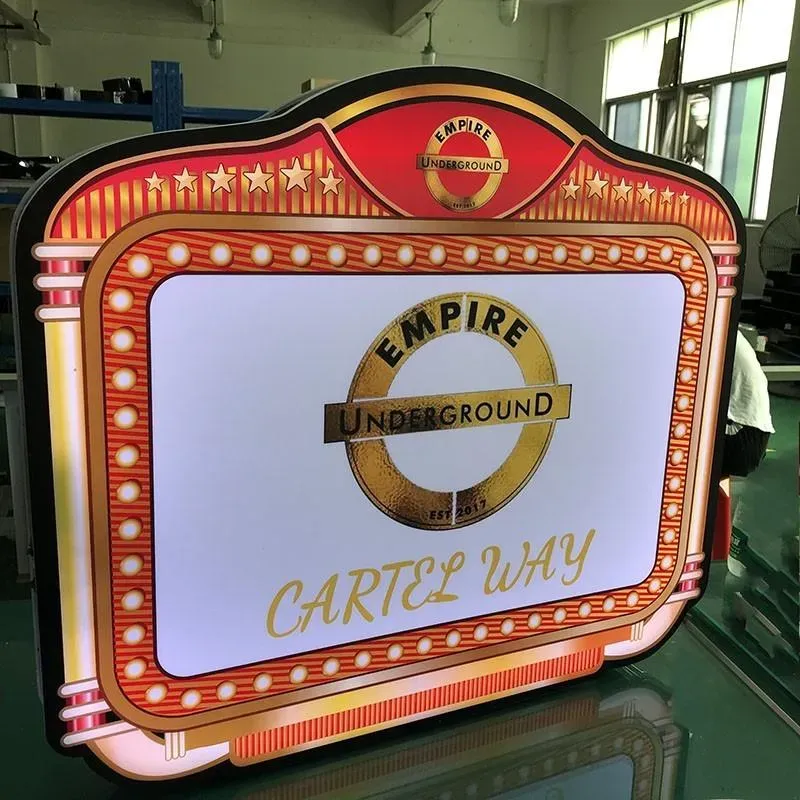 Customized Rechargeable LED Lighted Display Message Board Bar Wine Bottle Presenter Party Night Club Marquee Light Box S