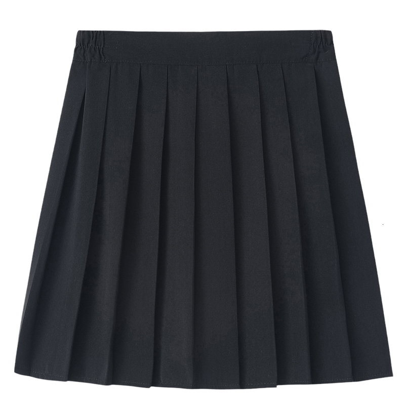 Skirts Preppy Black XS 5XL Pleated Mini Skirt Short Women Summer Autumn Uniform High Waisted Knee Length Saia Feminina 230616