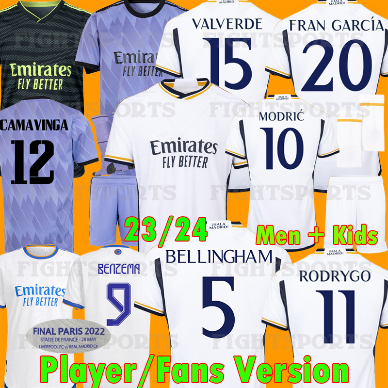 22 23 24 fans Player Version Soccer Jerseys BENZEMA RODRGO BELLINGHAM 2023 2024 VINI JR football shirt camiseta de futbol men kids women uniforms MODRIC, 23 24 away
22 23 24 fans Player Version Soccer Jerseys BENZEMA RODRGO BELLINGHAM 2023 2024 VINI JR football shirt camiseta de futbol men kids women uniforms MODRIC, 23 24 away