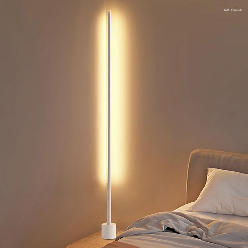 Lamps Floor Nordic LED Acrylic Standing Wall Corner Ambient Lighting Fixture For Living Room Study Bedroom Vertical Illumination