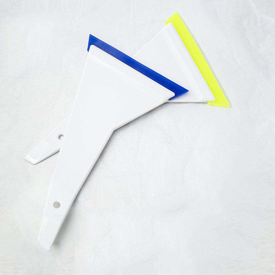 Handle Tint Squeegee for Car Window Tint & PPF Installation | Professional Triangle Hard Rubber Scraper for Scratch-Free Application, Glass Cleaning &