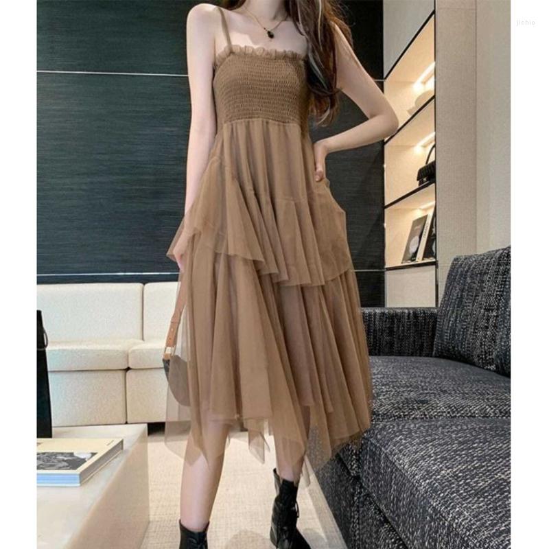 Work Dresses Design Korean Women Fashion Elegant Blazer Vintage Two Piece Set Advanced Slingdress Blazers Femme Robe Vestido De Mujer