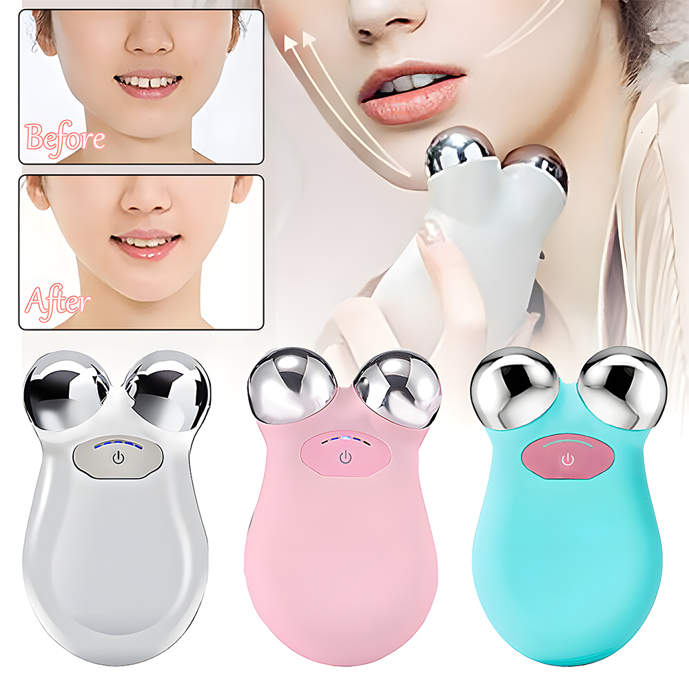 Face Massager Electric Micro-Current Face Massager 3D EMS Firming Micro Current Deedema Decree Wrinkle Skin Rejuvenation Beauty Instrument 230615