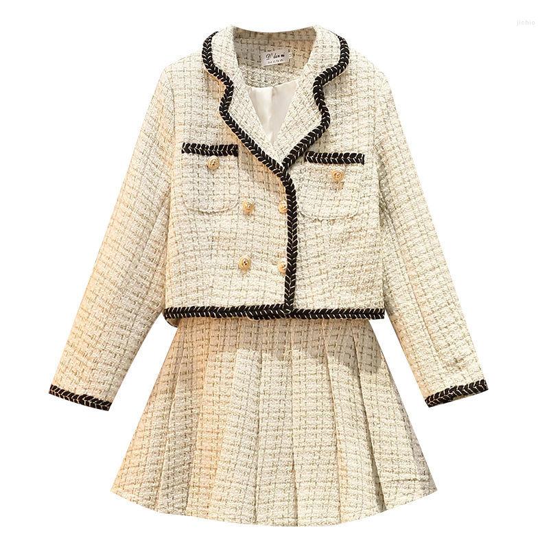 Work Dresses Pleated Skirt Matching Sets For Women 2023 Fashion Temperament College Two-piece Suit Aesthetic Uniform Cardigan Clubwear