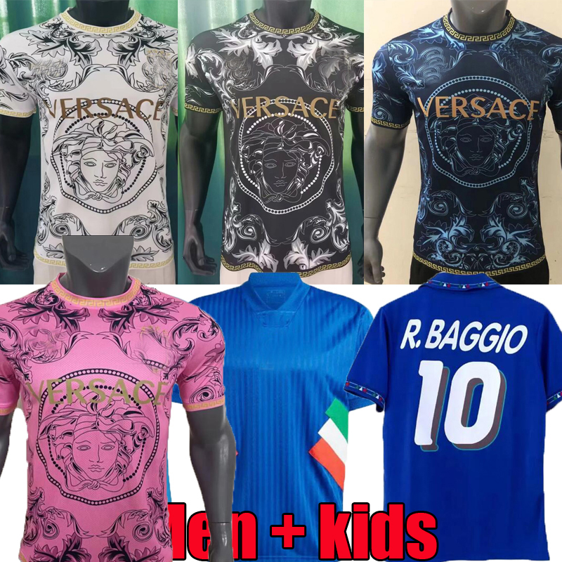 

Italys soccer jerseys 2023 2024 Italian jersey SCAMACCA IMMOBILE CHIESA 1990 94 96 22 23 24 pink football shirts RASPADORI JORGINHO BARELLA FRATTESI Maglia italiana, 23/24;away