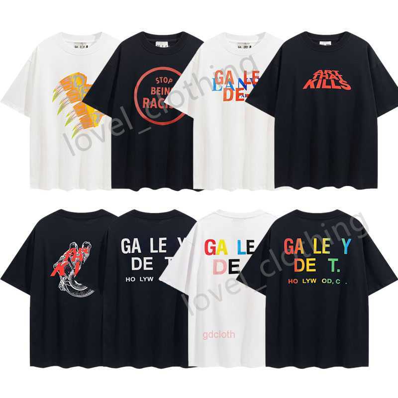 Summer Galleries Tee T shirts Designer Mens Women Fashion rainbow letter print Loose Tops Casual Luxurys Street Short Sleeve Clothes Size S-XL
Summer Galleries Tee T shirts Designer Mens Women Fashion rainbow letter print Loose Tops Casual Luxurys Street Short Sleeve Clothes Size S-XL