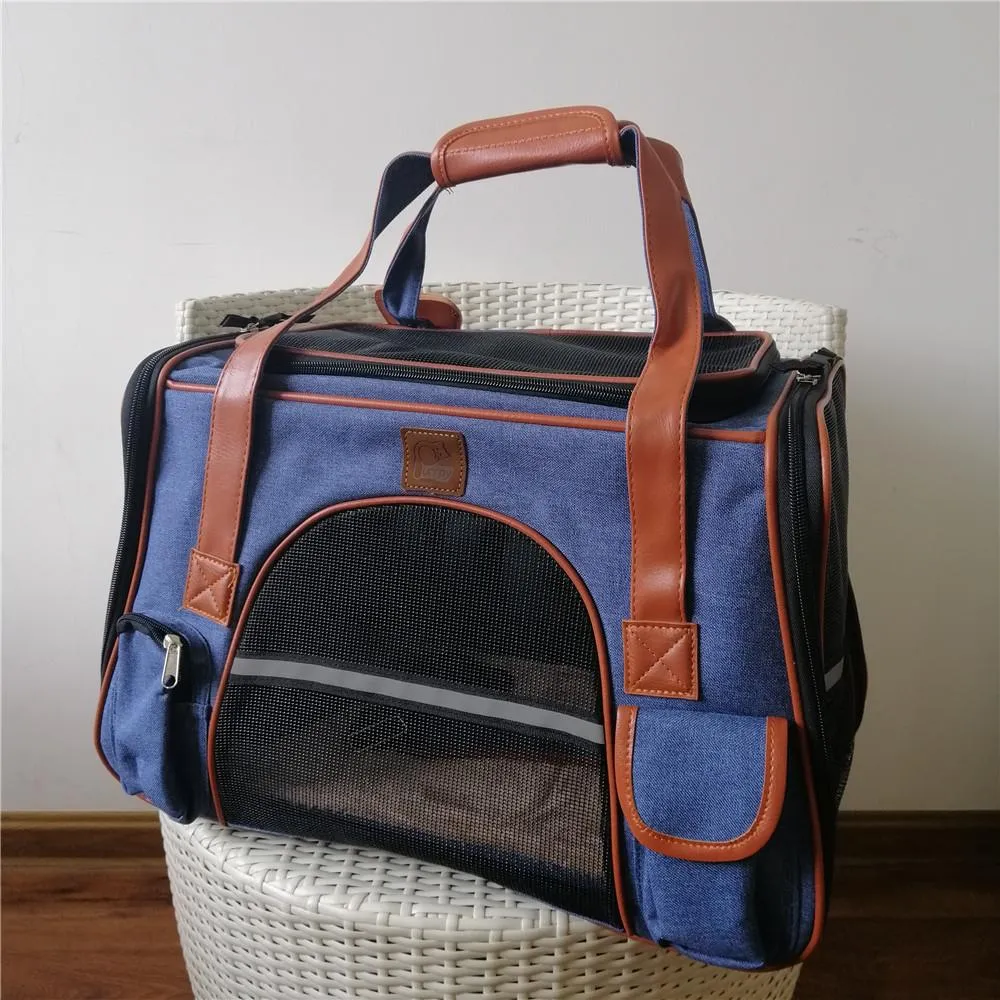 Others Dog Carrier Dog Carrier Travel Car Seat Pet Carriers Portable Backpack Breathable Cat Cage Small Dogs Travel Bag Airplane Approved CPA4490 G061