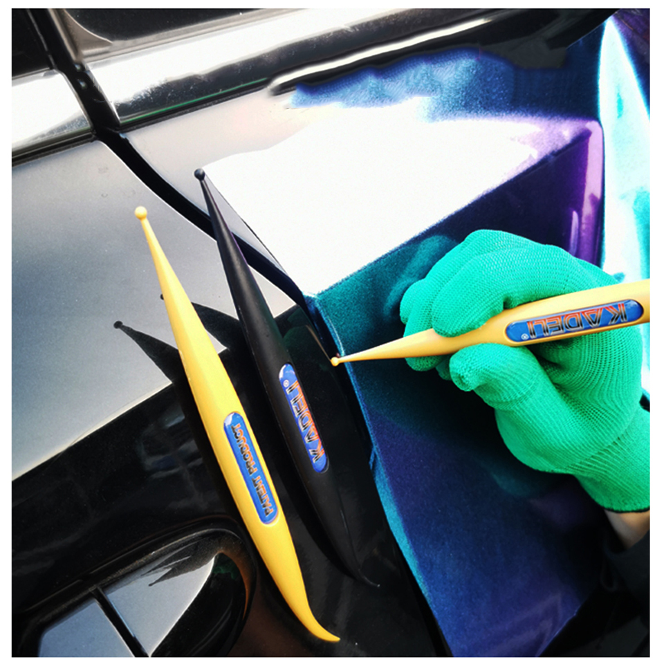 Magnetic Dual-Head Tint Squeegee Set - 2-Piece Plastic Tool with Pointed & Round Tips for Precision Auto Film and PPF Work in Tight Gaps FR-10