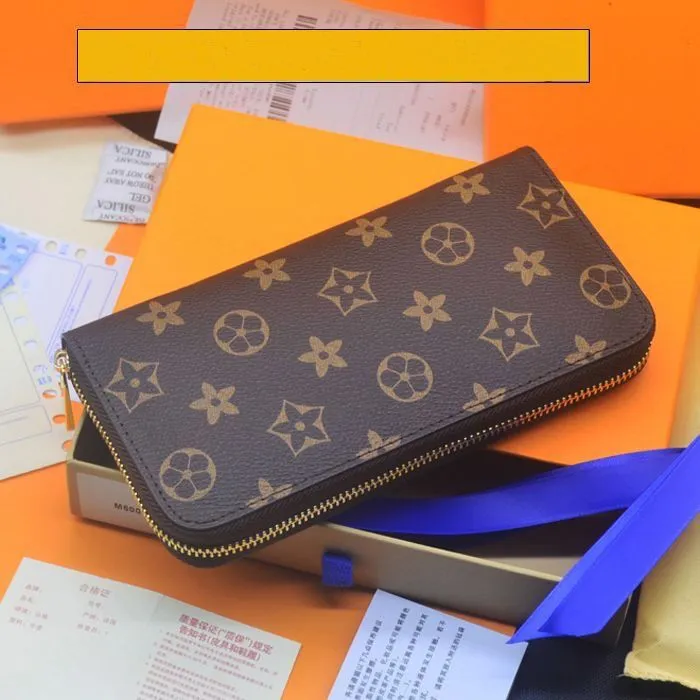 5A Designers ZIPPY WALLET High Quality Soft Leather Mens Womens Iconic textured Fashion Long Zipper Wallets Coin Purse Card Case Holder Wih Box Dust bag