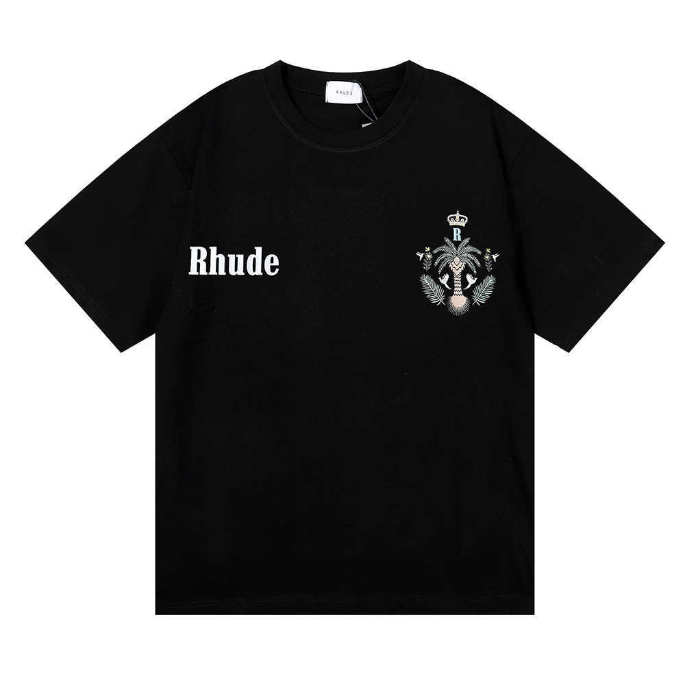 Men' T-Shirts Top Craftsmanship Rhudes summer Fashion designer Summer New RHUDE Las Palmas Coconut Crown Print Pure Cotton Casual Short Sleeve T Men and Women, Black6
Men' T-Shirts Top Craftsmanship Rhudes summer Fashion designer Summer New RHUDE Las Palmas Coconut Crown Print Pure Cotton Casual Short Sleeve T Men and Women, Black6