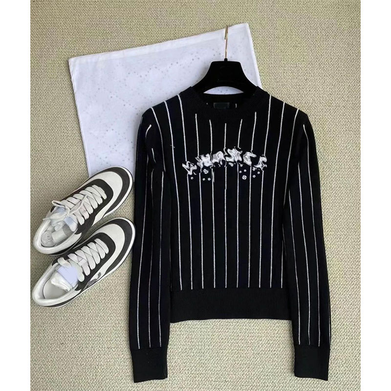 New Autumn Winter 2023 Stripe Pattern Knitting Sweater Women O-neck Long Sleeve Casual Pullovers Fashion Oversized Tops Streetwear, Black
New Autumn Winter 2023 Stripe Pattern Knitting Sweater Women O-neck Long Sleeve Casual Pullovers Fashion Oversized Tops Streetwear, Black