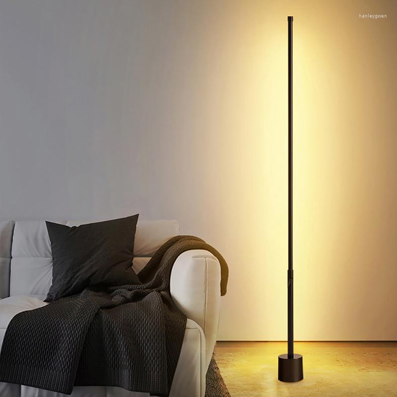 Lamps Floor Nordic LED Acrylic Standing Wall Corner Ambient Lighting Fixture For Living Room Study Bedroom Vertical Illumination